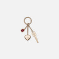 GEM FACETED HEART KEYCHAIN